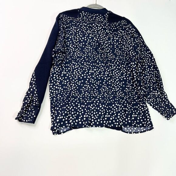 Free People Sandrine Rose Wool Cardigan Oversized Womens XS BLUE Button Down new - Picture 10 of 11